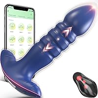 Anal Plug Vibrator with App Control Sex Toy for Men Women - Prostate Massager with 7 Thrusting & Vibrating Modes Adult Sex Toys Thrusting Vibrator Anal Vibrator Butt Stimulator Plug for Male Female