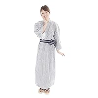 Yukata Kimono Men's/Women's Spa Robe Japanese with Obi Cotton Pajama