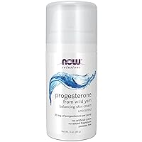 Solutions, Natural Progesterone, Balancing Skin Cream, 20 mg of Natural Progesterone Per Pump, Unscented, 3-Ounce