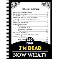 I'm Dead Now What?: End of Life Planner , a record of important facts about my possessions, business affairs, and wishes, and more