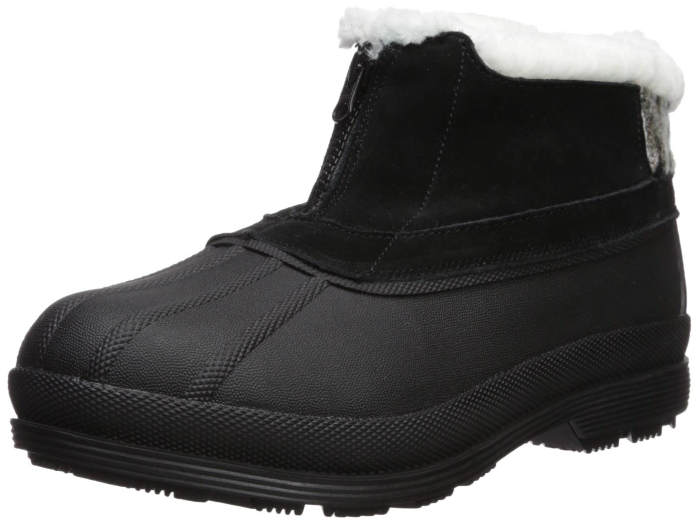 Propet womens Lumi Ankle Zip Snow Boot, Black/White, 6.5 XX-Wide US