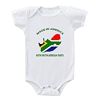 Speedy Pros Baby Bodysuit Made in America with South African Parts Boy & Girl Clothes White