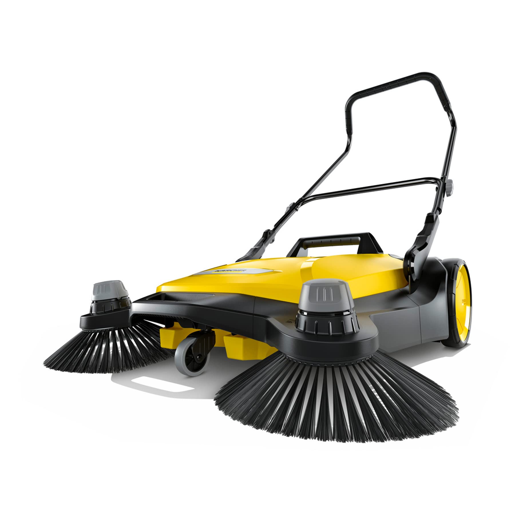 Karcher S 6 Twin Walk-Behind Outdoor Hand Push Floor Sweeper - 10 Gallon Capacity, 33.9