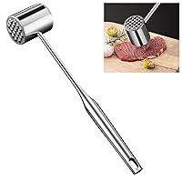 Meat Tenderizer, Meat Hammer, Dual-Sided Kitchen Meat Mallet with Comfort Grip Handle, 304 Stainless Steel Meat Pounder For Tenderizing Steak Beef Poultry & More
