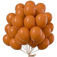 PartyWoo Burnt Orange Balloons, 101 pcs 12 Inch Dark Orange Balloons, Orange Balloons for Balloon Garland Arch as Party Decorations, Birthday Decorations, Neutral Baby Shower Decorations, Orange-F53