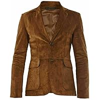 Men Leather Blazer Coat Jacket Genuine Lambskin Leather Slim Fit MIXB007