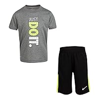 Nike Baby Boy's Just Do It Graphic T-Shirt and Shorts Two-Piece Set (Infant) Black 24 Months (Infant)