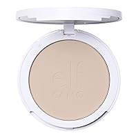e.l.f. Camo Powder Foundation, Lightweight, Primer-Infused Buildable & Long-Lasting Medium-to-Full Coverage Foundation, Fair 100 W