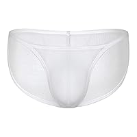 Andongnywell Men's Basic Bikini Briefs Pack Low Rise Ice Silk Underwear panties Knickers underpants