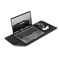 DELTAHUB - Minimalistic Felt Desk Protective Pad, Anti-Fray, Anti-Slip, Easy to Clean, Easy Glide, Long Lasting, Sleek Design, Comfortable, Resistant, Desk Mat, PC, Mac, Laptop - Small (11x25inch)
