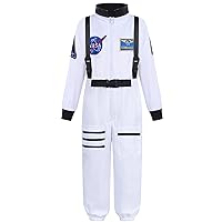 Astronaut Costume for Kids, Space Costume Space Suit for Boys Girls NASA Astronaut Cosplay Role Play Dress Up