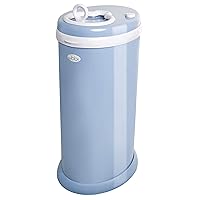 Ubbi Steel Diaper Pail, Odor Locking, No Special Bag Required, Award-Winning, Registry Must-Have, Cloudy Blue