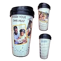 Greenbrier Customizable Photo Travel Mugs 2pcs 11 ozs each - by akj - Black Sliding Top w6.25inch Clear Plastic Cup for Arts & Crafts Mother's Day Father's Day Birthday Present, 2 Count (Pack of 1) Greenbrier Customizable Photo Travel Mugs 2pcs 11 ozs each - by akj - Black Sliding Top w6.25inch Clear Plastic Cup for Arts & Crafts Mother's Day Father's Day Birthday Present, 2 Count (Pack of 1)