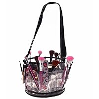 SHANY Cosmetics Clear Makeup Bag Pro Mua Cosmetics Travel Bag with Shoulder Strap, Round