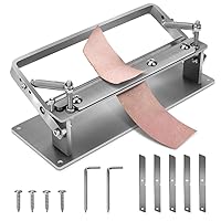 Leather Skiver Splitter, Stainless Steel Manual Leather Skiving Machine with 8.27 inch Blades Leather Peeling Machine DIY Leather Strap Cutting Tool for Leather Thinning Work