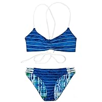 Aquazul Bikini - Reversible 2 Piece Swimsuit for Tween and Teen Girls with Scoop Top