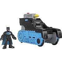 Fisher-Price Imaginext DC Super Friends Batman Toy, Bat-Tech Tank with Light-Up Figure & Projectile Launcher for Preschool Kids Ages 3+ Years
