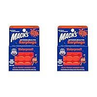 Mack's Soft Moldable Silicone Putty Ear Plugs - Kids Size, 6 Pair - Comfortable Small Earplugs for Swimming, Bathing, Travel, Loud Events and Flying | Made in USA (Pack of 2)