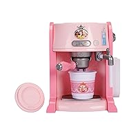 Disney Princess Style Collection Toy Espresso Machine for Kids, Coffee Maker Play Kitchen Accessories Gift for Girls & Kids