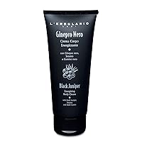 L’Erbolario Black Juniper Energizing Body Cream - Moisturizing Cream for Dry Skin - Juniper, Coconut and Cocoa Butters - Smoothing Skin Care - 6.7 oz