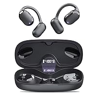 Giveet Open Ear Earbuds, Bluetooth 5.4 True Wireless Earbuds w/Digital Display Charging Case 40H Playtime, IPX7 Waterproof Headphones w/Dual HD Mic for Working, Driving, Sports, TV Watching, Traveling