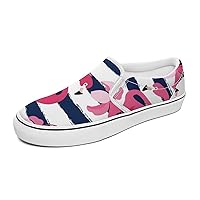 Cute Unicorns with Donuts Women's and Man's Slip on Canvas Non Slip Shoes for Women Skate Sneakers (Slip-On)