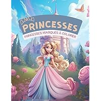 Princesses du Monde: 50 dessins de Princesses Mignonnes à colorier pour les enfants de 3 ans et plus (French Edition)