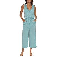 BECCA womens Beach Date Jumpsuit, Casual, Sleeveless With Pockets, Beach Cover Ups for WomenSwimwear Cover Up