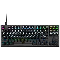 CORSAIR K60 RGB TKL RGB Tenkeyless Optical-Mechanical Wired Gaming Keyboard - OPX Switches - Polycarbonate Keycaps - iCUE Compatible - QWERTY NA Layout - Black