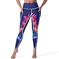 Axolotl LGBT Gay Colorful Women's Yoga Pants Leggings with Pockets High Waist Compression Workout Pants