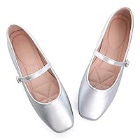LUXINYU Women's Slip on Flats,Classy Round Toe Solid Classic Mary Jane Ballet Dance Shoes Soft Comfortable PU Flat Shoes