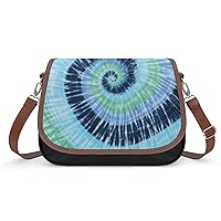 Tie Dyed Color Messenger Bag Casual Crossbody Shoulder Bags Lightweight Waterproof Fashion Purse for Women