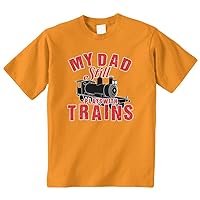 Threadrock Big Boys' My Dad Still Plays with Trains Youth T-Shirt