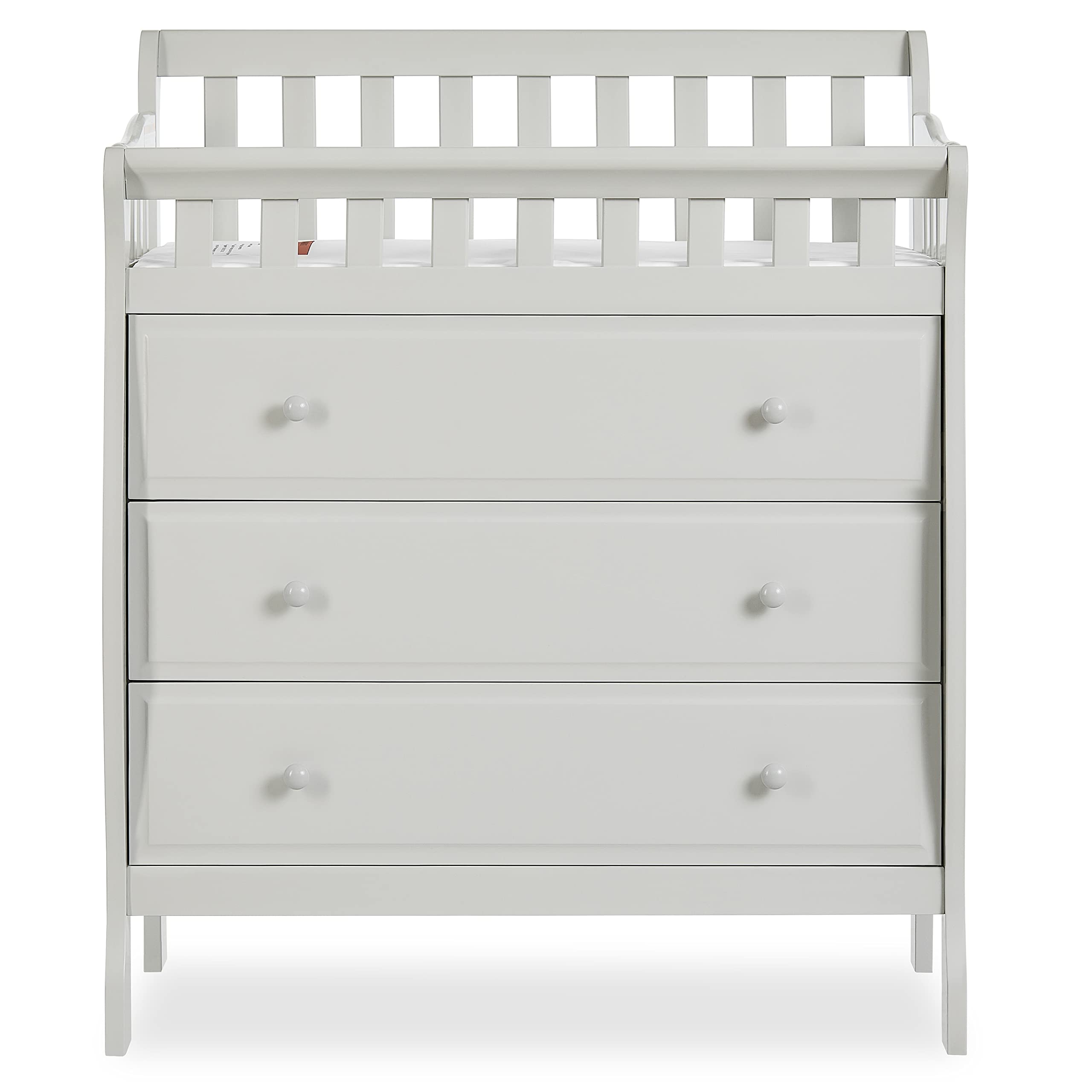 Dream On Me Marcus Changing Table And Dresser In Grey, Features Three Spacious Drawers, Non-Toxic Finishes, Comes With 1