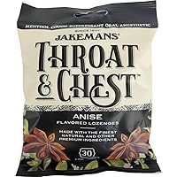 Jakemans Anise Throat & Chest Lozenges Cough Drops – Cough, Sore Throat and Seasonal Distress Soothing Relief – Liquid Drop Shape – 30 Lozenges (3 Pack)