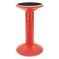Storex Active Tilt Stool – Ergonomic Seating for Flexible Office Space and Standing Desks, Adjustable 12-21 Inch Height, Red (00324A01C)