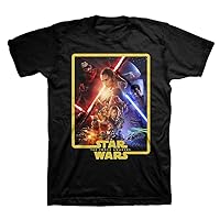 STAR WARS The Force Awakens Poster Black T-Shirt (Adult X-Large)