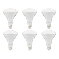 Amazon Basics BR30 LED Light Bulb, 65 Watt Equivalent, Energy Efficient 11W, E26 Standard Base, Soft White 2700K, Dimmable, 10,000 Hour Lifetime , 6-Pack