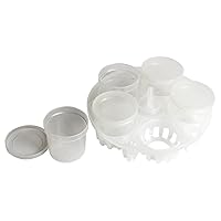 Instant Pot Yogurt Cups and Pressure Sterilization Rack, 6-Oz Dessert Cups with Lids, Bottle Sterilizer, Non-Toxic, BPA-Free Plastic, Clear