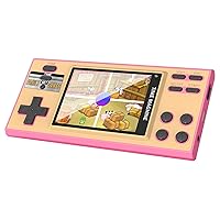 Kids Handheld Game with 200 Video Games for Kids, 16 Bit Games Travel Toys, 3 Inch Screen Pocket Game, Electronic Learning & Education Toys Game System, Gifts for Boys and Girls (Pink)
