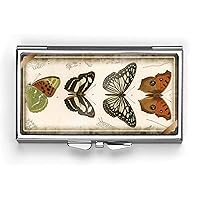 Vintage Desgin Butterfly Pill Box Compact Rectangle 7 Day Pill Box Pill Case