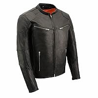 Men's Vented Scooter Jacket with Cool Tec Leathe