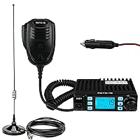 Retevis MB1 CB Radio(1 Pack) Bundle with Antenna(1 Pack), AM/FM Handheld CB Radio with Noise Reduction, Instant Emergency Channel 9/19, Full 40 Channels, RF Gain, External Speaker Jack