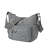 Oichy Nylon Crossbody Bags for Women Multi Pockets Shoulder Purse Waterproof Messenger Bag Travel Purses and Handbags