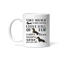 Little ball of fur soft warm wiener dog cute for Dachshund lover 11oz 15oz White Coffee Mug