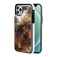 Funny Yorkie Wallet Case for iPhone 12 Pro Max Case, Pu Leather Wallet Case with Card Holder, Shockproof Phone Cover for iPhone 12 Pro Max Case 6.7