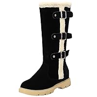 Snow Boots By BIGTREE Women Winter Comfortable Casual Warm Faux Fur Zipper Mid-calf Boots