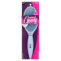 Goody Oval Cushion Brush Infused with Black Castor Oil - Go Gentle - Strengthens & Shines for All Hair Types Without Tears or Breakage - Pain-Free Accessories for Women, Men, Boys, & Girls