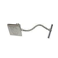 Silver Toned Etched Baseball Glove Tie Tack