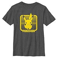 Pokemon Kids Digital Pikachu Boys Short Sleeve Tee Shirt